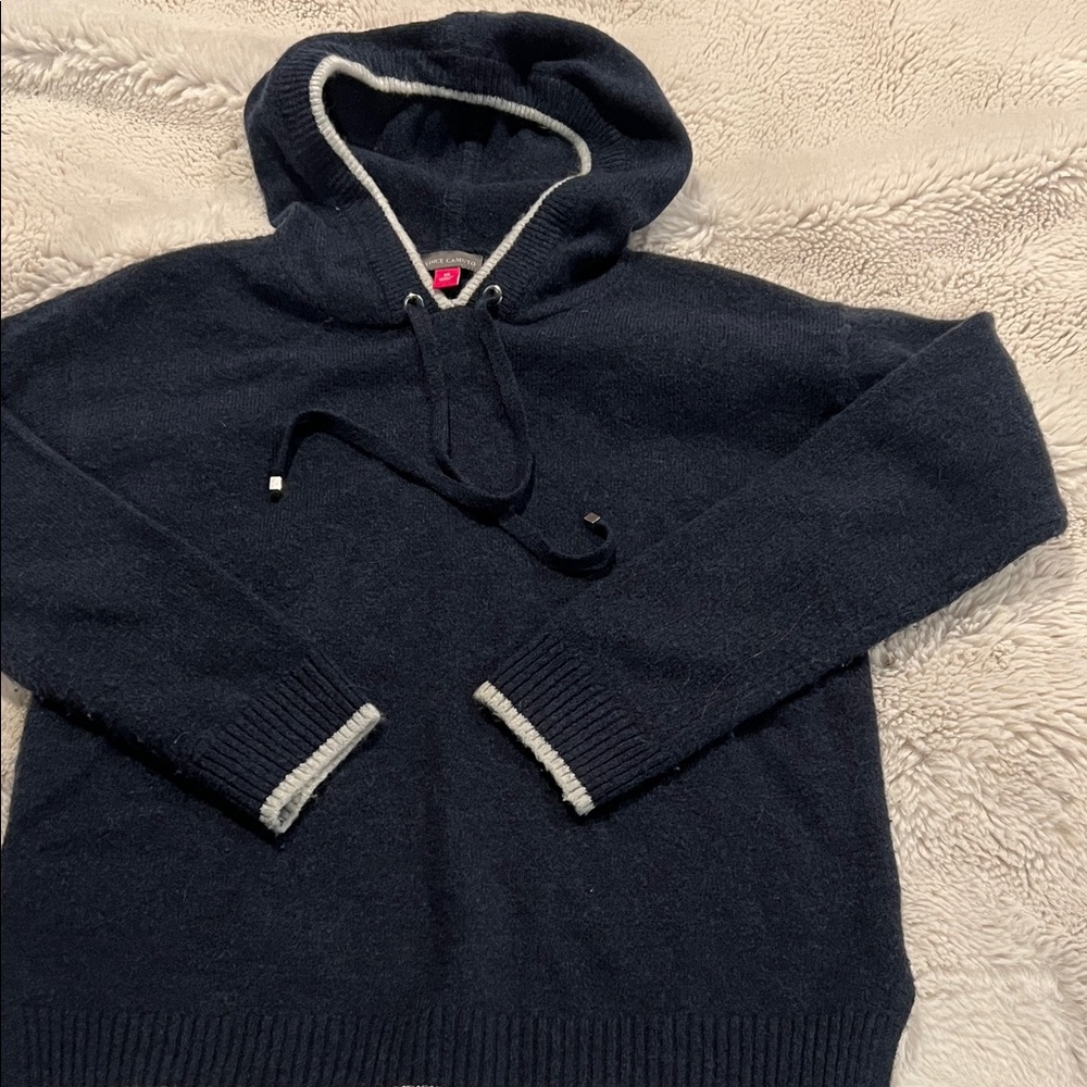 Vince Camuto Dark Blue Hooded Sweater